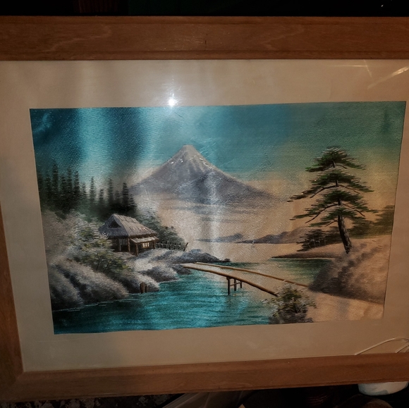 Gorgeous vintage artwork done in silk